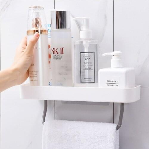 Magic Bath Shelf Storage Rack Corner Shower Shelf Bathroom Shelves With Towel Bar Hooks Kitchen Home Decoration Accessories