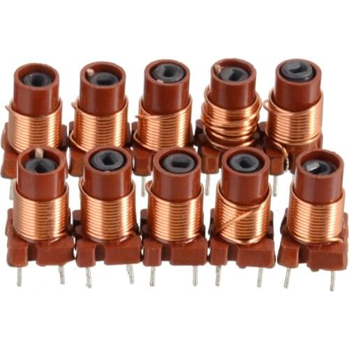 10pcs 12T Adjustable Inductor 0.6uh-1.7uh High-Frequency Ferrite Core Inductor Coil Adjustable Ferrite Core Inductor Coil