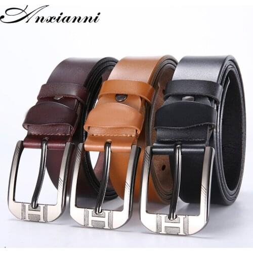 New Mens High Quality Luxury Brand Leather Belt Designer Belts Pin Buckle Black Business Trouser Male Belt strap