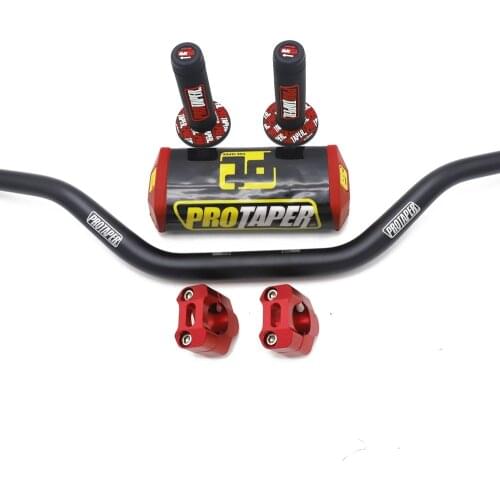 11/8'' Handle Bar 28mm Pro Taper Handlebar Grips Metal Clamps Pad MX Motorcross For YAMAHA YZ125 YZF WR WRF TTR 250 450