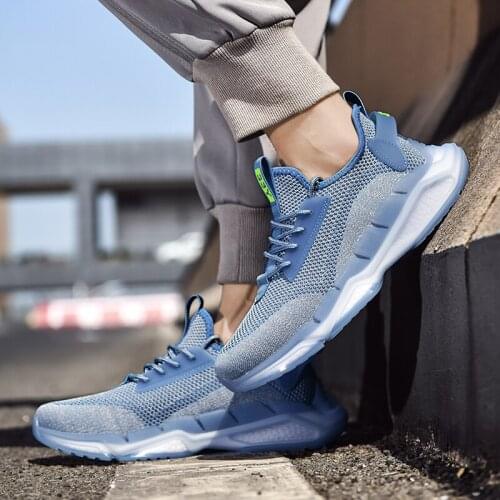 Mesh Sneakers Men Sport Shoes TPU+Popcorn-Sole Chaussures Scarpe Sportive Zapatos Deportivos Calçado Desportivo