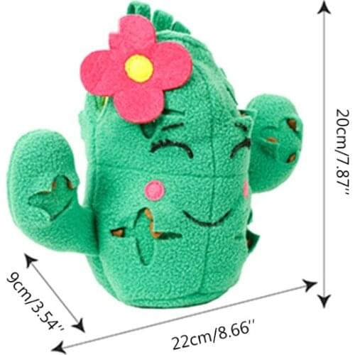 68UC Dog Snuffle Mat Interactive Cactus Chewing Toy Game Puzzle Nosework Dog Training Educational Ball Toys Relieve Stress Slow