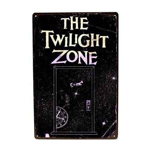 The Twilight Zone Tin Sign, The Twilight Zone Movie Poster Vintage Metal Iron Painting for Cafes Bars Pubs Shop Wall Decoration