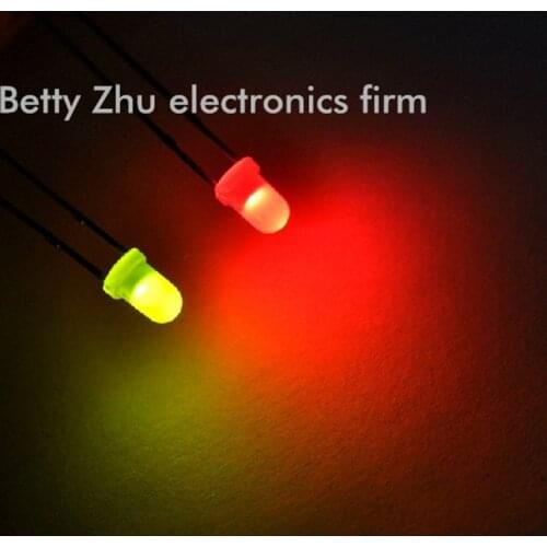 200PCS/LOT LED 3MM round red and green light-emitting diode (Promise diode) color mist