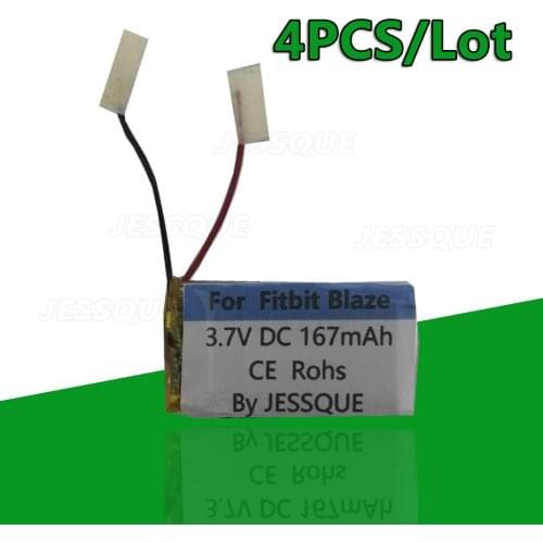 4PCS/Lot 167mAh Replace Battery For Fitbit Blaze Smart Watch Batterie Accumulator AKKU
