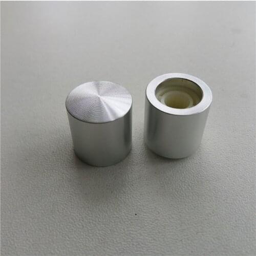 6pcs aluminum plastic cap knob Smooth 15*16*6mm black O shaft Guitar effects high-end audio amplifier potentiometer knob cap