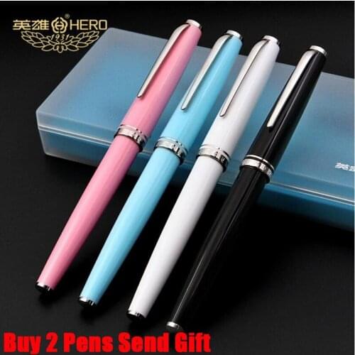 Free Shipping New Arrival Original Hero Fountain Pen Luxury Good Quality Business Signature Writing Pen Box Packing