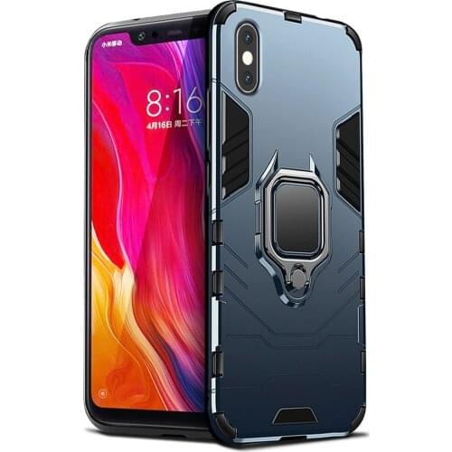 Armor Ring Case For Xiaomi mi 8 pro case Mi8 Explorer Edition Hold Soft Bumper Phone Cover For Xiaomi 8 pro Case for mi 8 pro