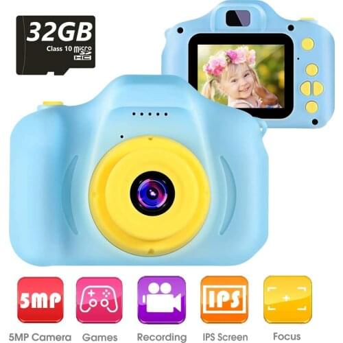 Kids Mini Camera Toys 2.0 Inch 1920 HD Screen Multi-function Cartoon Cute Kids Camera Children Educational Toy Outdoor Play Gift