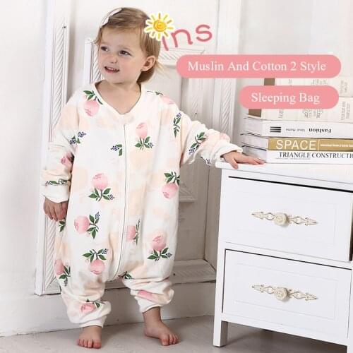 Baby Sleepsacks For Soft Breathable Pure Cotton Sleeping Bag For Children Cartoon Pattern Sleeveless Sleep Sack sleepers