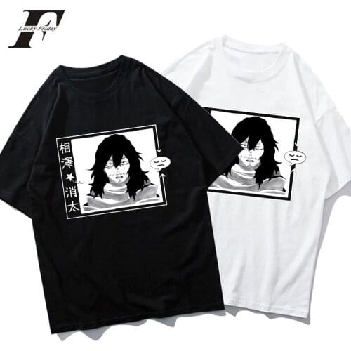 Unisex Sleepy Shota Aizawa T Shirt Men/women My Hero Academia Boku No Hero Academia Manga Anime Loose Short Sleeve Clothes Print