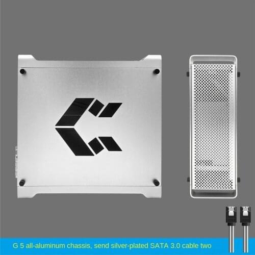 G5 desktop computer host side through chassis / Aluminum Mini DIY assembly machine small chassis power back line