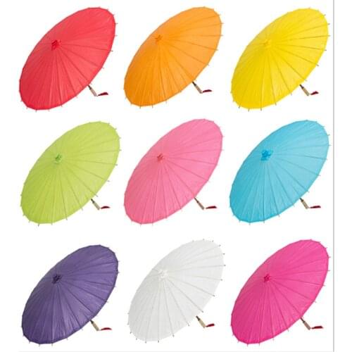 Hot Bamboo Classical Prop Oiled Paper Umbrella Bright Red Umbrella Decoration Umbrella Painting Diy Umbrella parasol parapluie