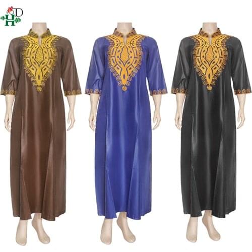 H&D Embroidery Abaya Dubai Turkey Muslim Hijab Dress Evening Gowns Kaftan Dress Moroccan 2020 Fashion robe africaine femme S2913