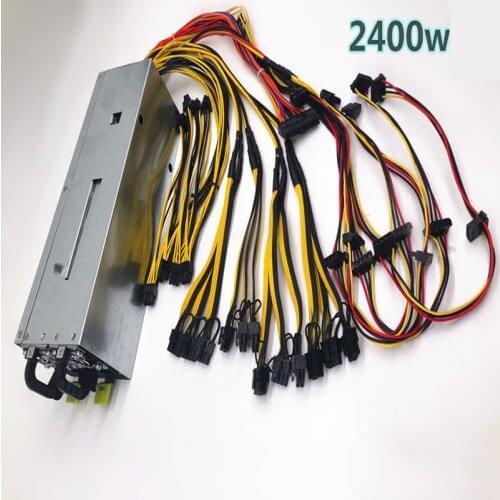 Multi channel Video Card Power Supply Rated 2400W Peak 2600W