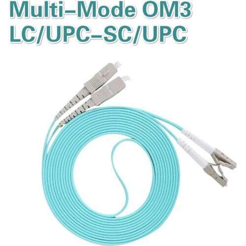 Multi-Mode OM3 LC/UPC-SC/UPC Fiber Cable Multimode Duplex Fiber Optical Jumper Patch Cord