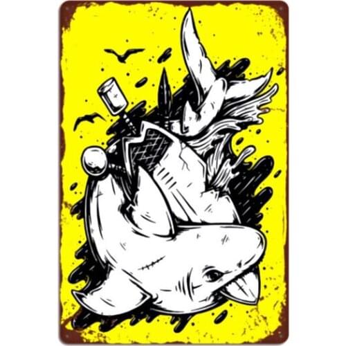 Cartoon Anime Art Painting Iron Poster Modern Home Decoration Cafe Bar Wall Stickers Pin Up Tin Sign Metal Plate Plaque