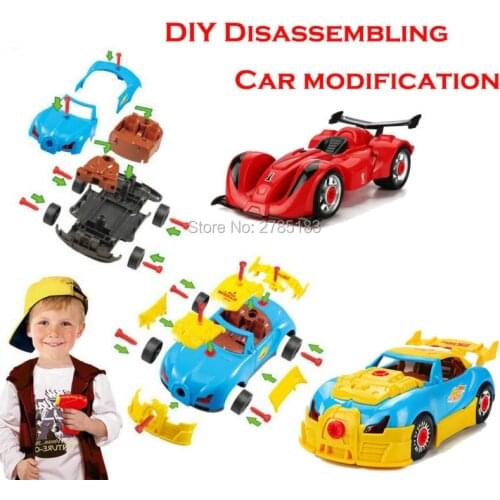 Plastic DIY Disassembly F1 model Kit car Assembly Toys,Classic Assembled Vehicle Blocks Toy Car Educational toys for children