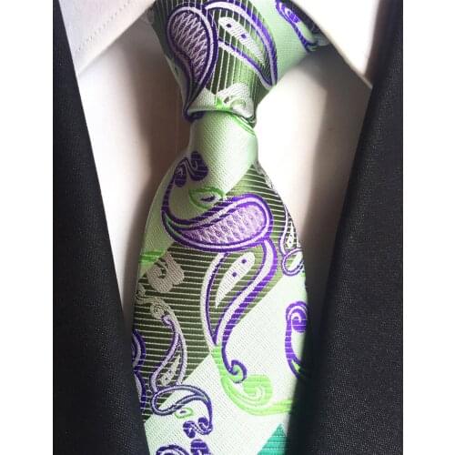 New Design 8cm Men Jacquard Woven Necktie Classic Paisley Ties Wholesale