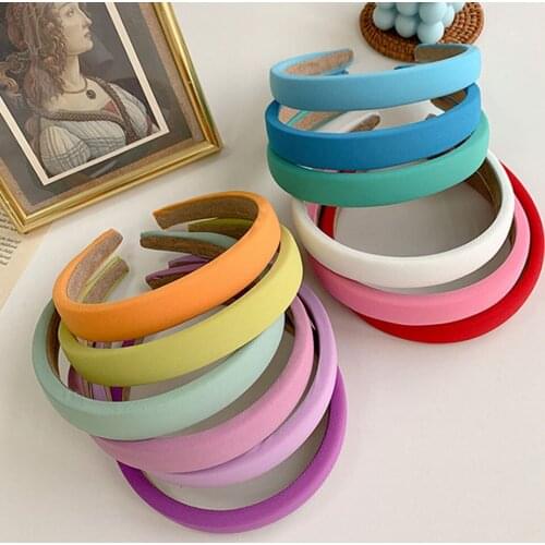 Women Bezel Headband Thicken Padded Hairbands For Women Solid Color Hair Hoop Hairband Cloth Headbands Hair Accessories