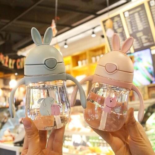 Baby Learning Drinking Cup Double Handle Leakproof Magic Cup Kids Water Feeding Cups Bottle 280ml