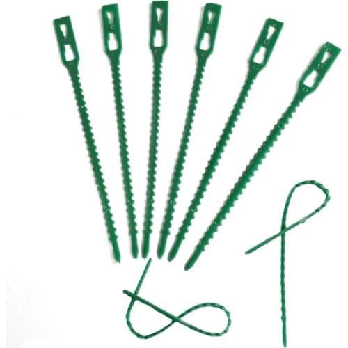50Pcs 13/17cm Adjustable Reusable Garden Cable Ties Plant Support Shrubs Tree Locking Nylon Plastic Ties