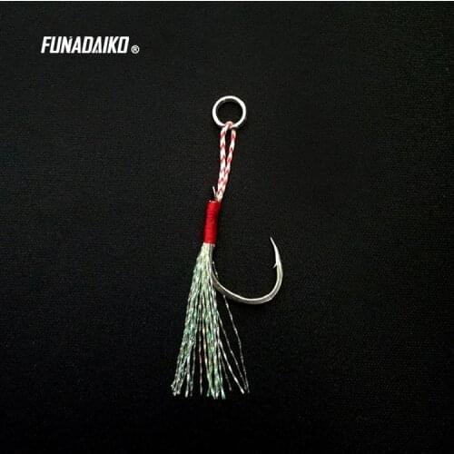 FUNADAIKO fishing jigging hook fishing assist hook Barbed Hook single hook jig head used to 30g40g jigs