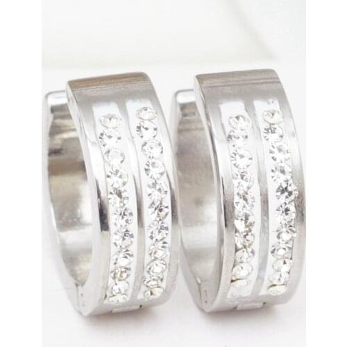 Stainless Steel Hoop Earrings Circle Trend Jewelry 2021 pendientes hombre Round Earings Fashion Lead Nickel Free Brinco