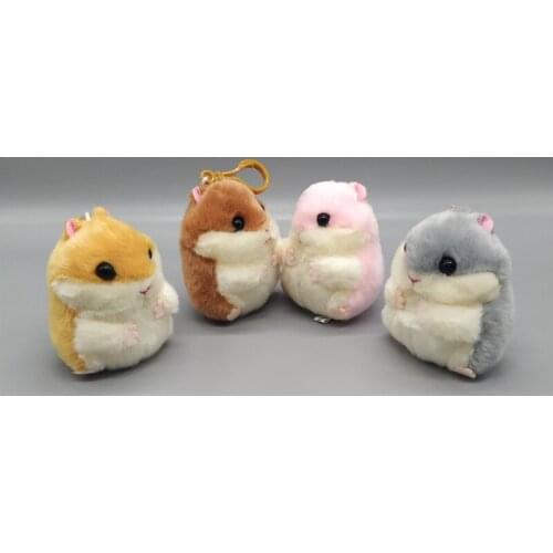Stylish Hamster Pendant 10cm plush soft doll cute good quality Bag decoration Baby bed pendant birthday christmas warm gift