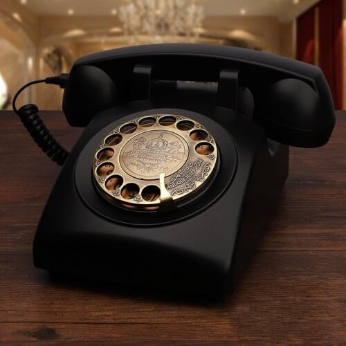 Retro Telephones Corded Antique Rotary Dial Telephone Vintage Classic Phone for Home Office Decor for Antique telephone landline