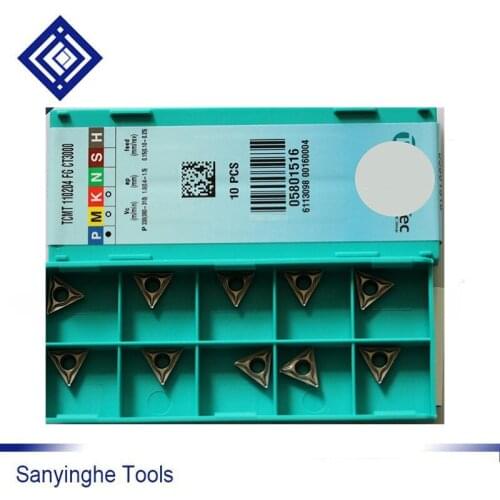 High quality sanyinghe 10pcs/lots TCMT110204-FG CT3000 cnc carbide turning inserts cnc blade lathe cutter tools for ceramic