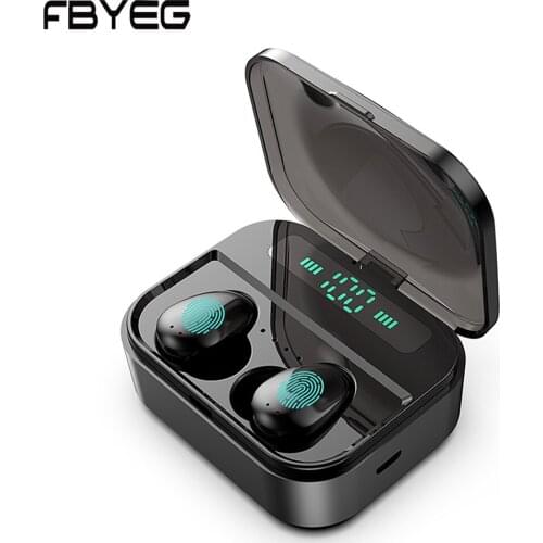 FBYEG TWS Touch Bluetooth Earphone Sports Wireless HeadsetStereo Waterproof Headphones Bluetooth V5.0 Noise Cancelling Earphone