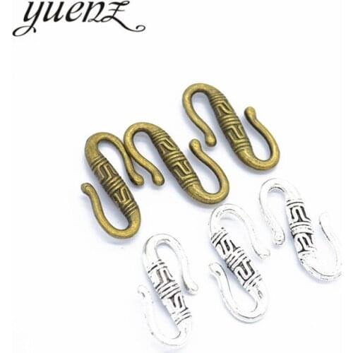 YuenZ 15pcs Antique Silver Bronze Metal S Type Connector Bracelet Jewelry Making Findings DIY Handmade G108