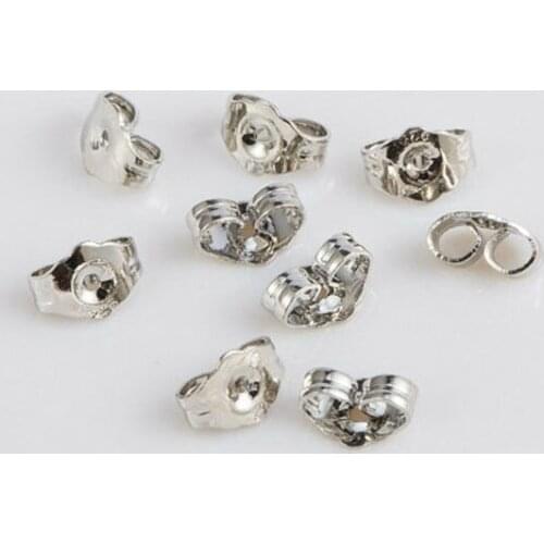 50pcs Carving S925 Sterling Silver Gold Silver Butterfly Earring Back Stopper for DIY Earring Jewelry Making Findings Supplier