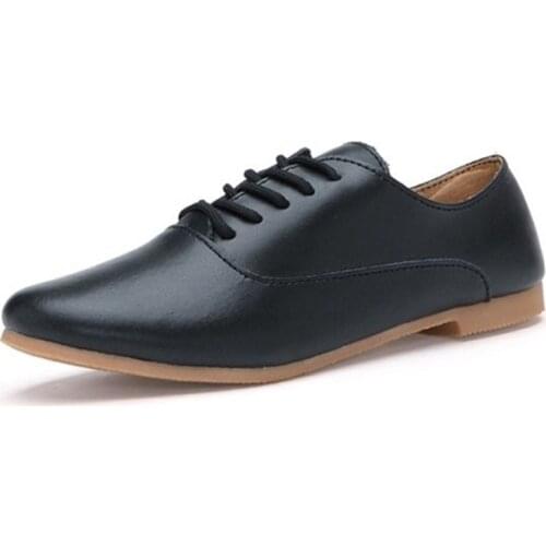 Female Walking Shoe Leather Shoes Outdoor Ladies Footwear Women Leather Shoes