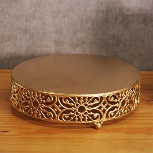 Gold Wedding Dessert Tray Cake Stand Candy Display Plate for Wedding Holiday Cake Cupcake Pan Party Supply Kitchen Accessories