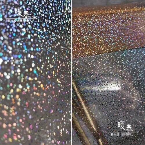 0.4mm TPU Fabric Rainbow Dots PVC Waterproof DIY Reflective Clothes Windbreaker Raincoat Bags Decor Plastic Designer Fabric