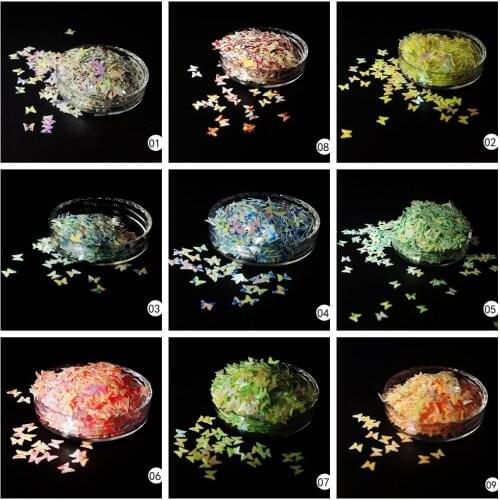 3mm Painting Butterfly Sequins Glitter Nail Art Decoration Body Art Tumbler Crafts DIY Handwork Accessories Festival Supplier