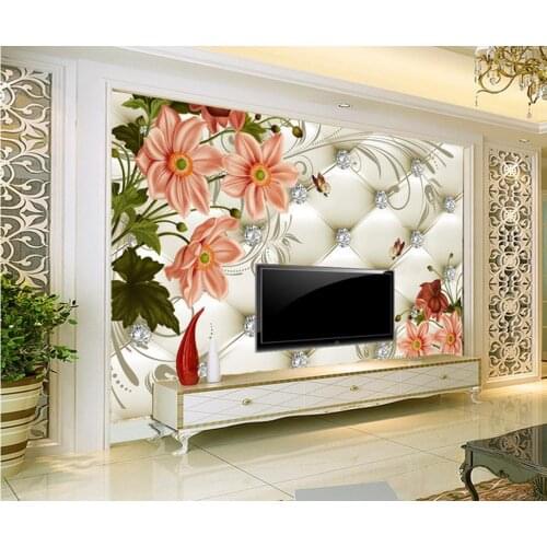 Custom 3d wallpaper Flower background wall painting wallpaper for walls roll Home Decoration mural 3d wallpaper