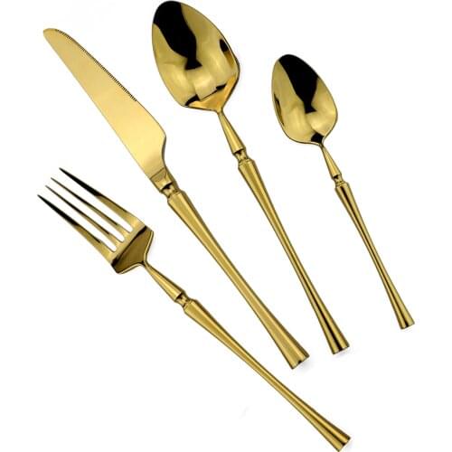 4Pcs/3Pcs/2Pcs Luxury Cutlery Colorful Dinnerware 304 Stainless Steel Flatware Dinner Knife Fork Spoon Tableware Hotel Home Use