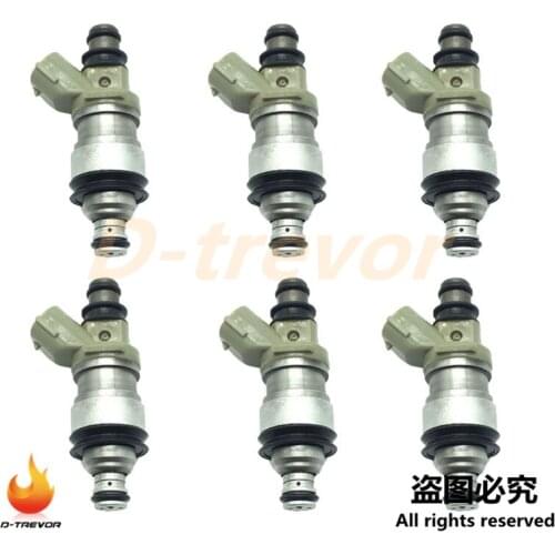 6pcs OEM 23250-62030 Fuel Injector Nozzle For Toyota 4runner T100 Tacoma 3.4 Camry ES300 3.0L V6 1992-1998 23209-62030