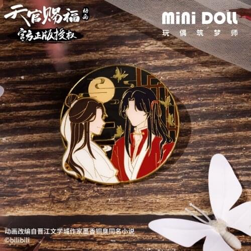 Anime Tian Guan Ci Fu Hua Cheng Xie Lian Metal Badge Button Brooch Pins Collection Medal Costume Decor Souvenir Cosplay Gifts