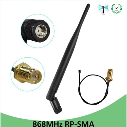 868MHz Antenna Lora Lorawan 915MHz 5pcs 5dbi RP-SMA Connector 868 MHz 915 MHz antena GSM 21cm SMA Male /u.FL Pigtail Cable