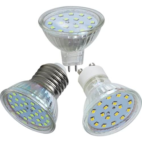 Bombilla led e27 GU10 MR16 bulb light 12v 24v 36v 48v 60v 110v 220v super 3W 5W spotlight glass cup ceiling lamp home lighting