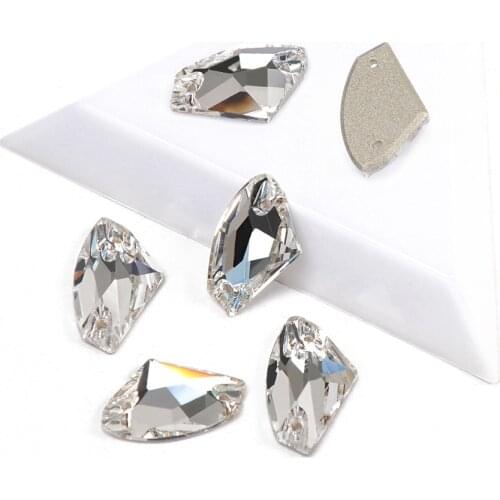 CTPA3bl 3256 Galactic Shape Crystal Color Garment Rhinestones Flatback 2 Holes Glass Sew On Stones For Clothes Apparel Crafts