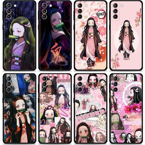 Demon Slayer Nezuko Anime Cellphone Case For Samsung Galaxy S20 FE S21 Ultra S9 S10 Plus Lite S10e Coque Cover Capa Bag