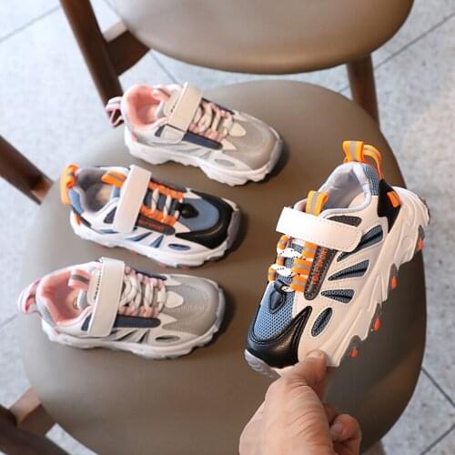 Childhood Colorful Hook Loop Childrens Sneakers for Student 2021 New Season Boy Girl White Fashion Sneaker School Shoes dd1002