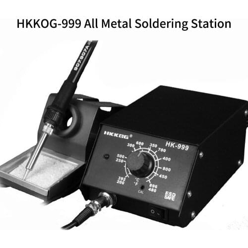 HKKOG-999 All-Metal Soldering Station Constant Temperature Soldering Iron 936 Small Body High Power Industrial Grade