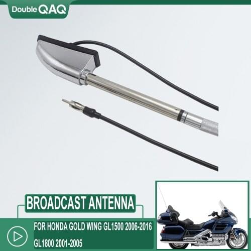 Motorcycle Chrome Antenna For Honda GL1800 2001-2014 Motorcycle Antenna Kit Audio Navi Comfort GL 1800 Glodwing