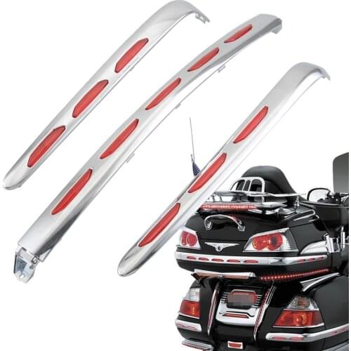 Chrome Motorcycle Fairing Lens Trunk Moldings Saddlebag Tail Box Decoration For Honda Goldwing GL1800 2001-2011 GL 1800